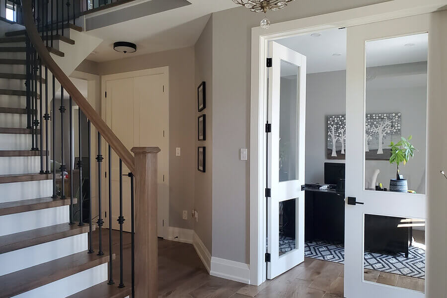 Front entrance and office